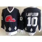 Men's Colorado Avalanche #10 Guy Lafleur Navy Throwback Jersey