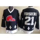 Men's Colorado Avalanche #21 Peter Forsberg Navy Throwback Jersey