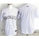 Men's Colorado Rockies Blank White Limited Jersey