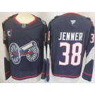 Men's Columbus Blue Jackets #38 Boone Jenner Navy 2025 Stadium Series Authentic Jersey