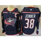 Men's Columbus Blue Jackets #38 Boone Jenner Navy Authentic Jersey