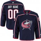 Men's Columbus Blue Jackets Customized Navy Fanatics Authentic Jersey