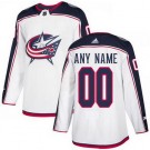 Men's Columbus Blue Jackets Customized White Authentic Jersey