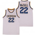 Men's Crenshaw High School #22 Quincy McCall White Basketball Jersey