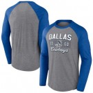 Men's Dallas Cowboys Gray Tri Blend Raglan Athletic Long Sleeve T Shirt