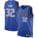 Men's Dallas Mavericks #32 Cooper Flagg Blue Heat Press Jersey