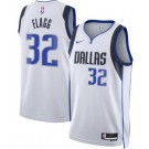 Men's Dallas Mavericks #32 Cooper Flagg White Heat Press Jersey