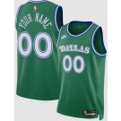 Men's Dallas Mavericks Custom Green Classic Heat Press Jersey