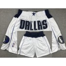 Men's Dallas Mavericks White 2023 Just Don Shorts