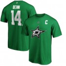 Men's Dallas Stars #14 Jamie Benn Green Printed T Shirt 112256