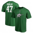 Men's Dallas Stars #47 Alexander Radulov Green Printed T Shirt 112235