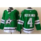Men's Dallas Stars #4 Miro Heiskanen Green Authentic Jersey