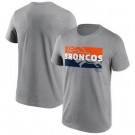 Men's Denver Broncos Gray Square Off Tri Blend T Shirt