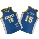 Men's Denver Nuggets #15 Carmelo Anthony Light Blue 2003 Throwback Swingman Jersey