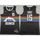 Men's Denver Nuggets #15 Nikola Jokic Black 20025 City Sponsor Swingman Jersey