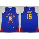Men's Denver Nuggets #15 Nikola Jokic Blue Statement Icon Swingman Jersey