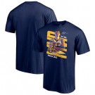 Men's Denver Nuggets #15 Nikola Jokic Navy 2021 MVP Printed T Shirt