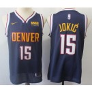 Men's Denver Nuggets #15 Nikola Jokic Navy Icon Sponsor Swingman Jersey