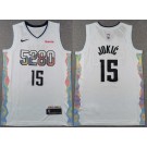 Men's Denver Nuggets #15 Nikola Jokic White 2024 City Sponsor Swingman Jersey