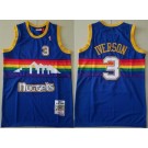 Men's Denver Nuggets #3 Allen Iverson Blue 2006 Throwback Swingman Jersey
