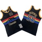Men's Denver Nuggets #55 Dikembe Mutombo Black 1991 Throwback Swingman Jersey