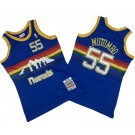 Men's Denver Nuggets #55 Dikembe Mutombo Blue 1991 Throwback Swingman Jersey