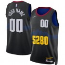 Men's Denver Nuggets Custom Black 2023 City Icon Heat Press Jersey