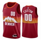Men's Denver Nuggets Customized Red 2021 City Stitched Swingman Jersey