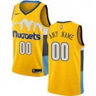 Men's Denver Nuggets Customized Yellow Icon Swingman Nike Jersey