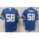 Men's Detroit Lions #58 Penei Sewell Limited Blue Vapor Jersey