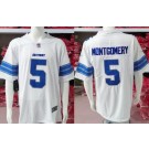 Men's Detroit Lions #5 David Montgomery Limited White Vapor Jersey