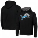 Men's Detroit Lions Black Training Collection Raglan Pullover Hoodie