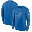 Men's Detroit Lions Blue Icon Legend Performance Long Sleeve T-Shirt