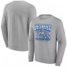 Men's Detroit Lions Gray Chance Throwback Fleece Pullover Sweatshirt