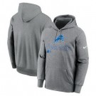 Men's Detroit Lions Gray Performance Pullover Hoodie