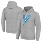 Men's Detroit Lions Starter Gray Color Scratch Pullover Hoodie