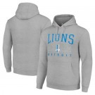 Men's Detroit Lions Starter Gray Throwback Logo Pullover Hoodie