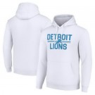 Men's Detroit Lions Starter White Mesh Team Graphic Tri Blend Pullover Hoodie