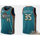 Men's Detroit Pistons #35 Marvin Bagley III Teal Classic Icon Hot Press Jersey