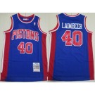 Men's Detroit Pistons #40 Bill Laimbeer Blue 1988 Throwback Swingman Jersey
