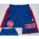 Men's Detroit Pistons Blue Just Don Shorts