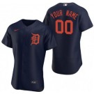 Men's Detroit Tigers Customized Navy Authentic Jersey