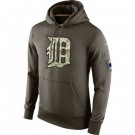 Men's Detroit Tigers Green Salute To Service Printed Pullover Hoodie