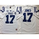 Men's Duke Blue Devils #17 Daniel Jones White College Football Jersey