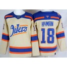 Men's Edmonton Oilers #18 Zach Hyman Cream Alternate Authentic Jersey