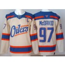 Men's Edmonton Oilers #97 Connor McDavid Cream Alternate Authentic Jersey