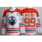 Men's Edmonton Oilers #99 Wayne Gretzky White Alternate Authentic Jersey