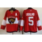 Men's Florida Panthers #5 Aaron Ekblad Red Authentic Jersey