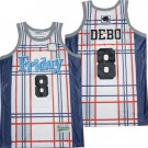 Men's Friday #8 Debo White Basketball Jersey