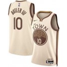 Men's Golden State Warriors #10 Jimmy Butler Cream 2025 City Heat Press Jersey